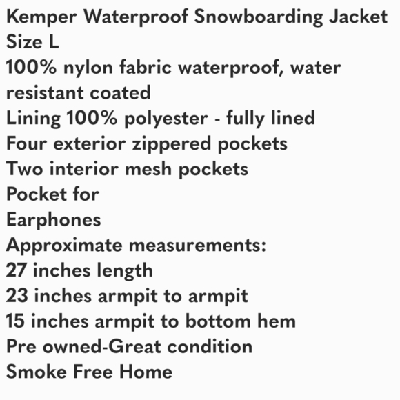 Kemper waterproof insulated winter ski snowboard  Size Large Tan in Colo… - Picture 4 of 9